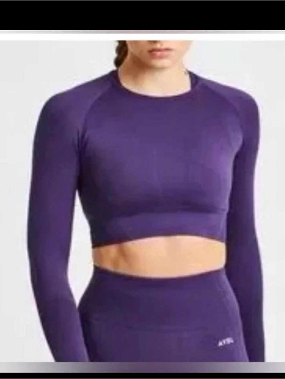 AYBL Balance V2 Seamless Long Sleeve Cropped Top, size small